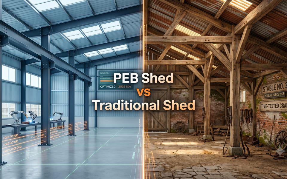 PEB Shed vs Traditional Shed: Which is Better for Industrial Construction?